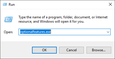 Run windows optional features